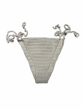 Skims Size Medium Crochet Swim Tie Bikini Bottoms Only Marble New without Tag